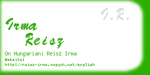 irma reisz business card